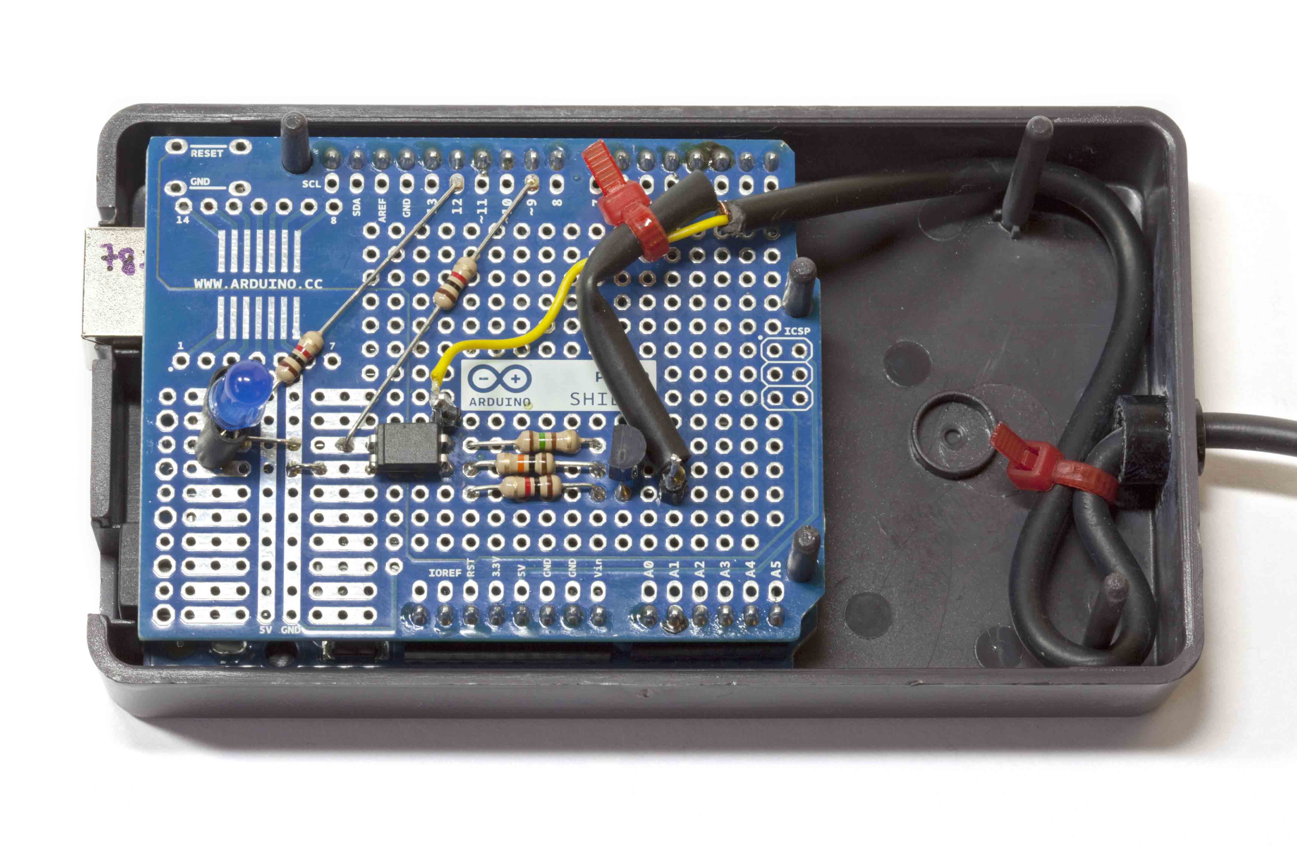 Arduino Boards assembled in case