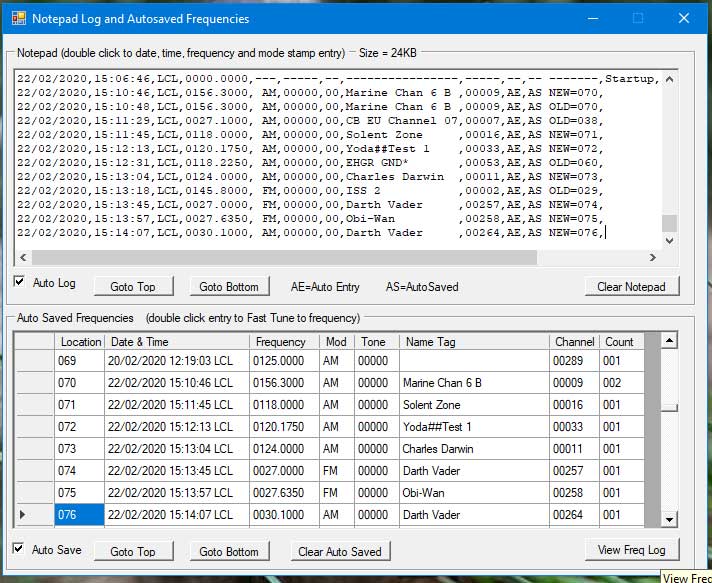 Notepad Log and Autosave form